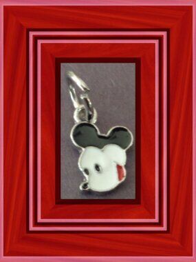 Tibetan Silver Mickey Mouse Theme Charm For Necklace Bracelet Or Anklet